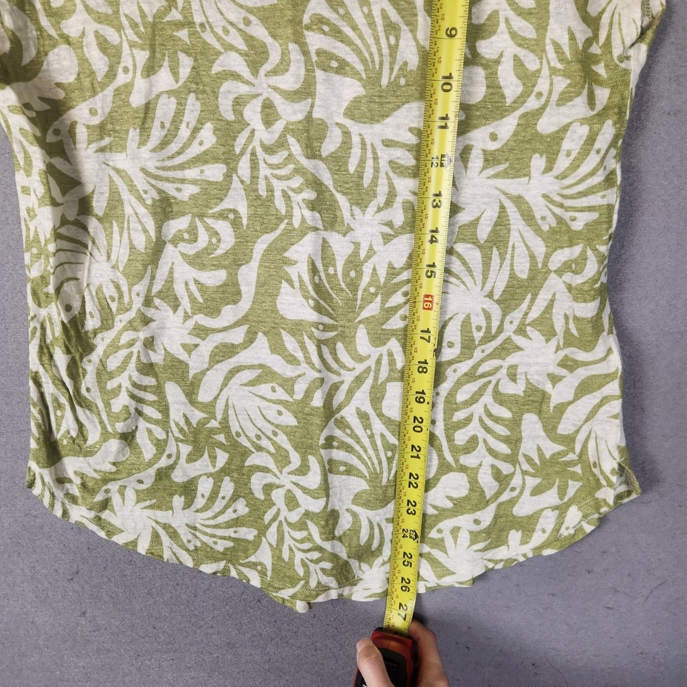 Rachel Zoe Lot Of 3 100% Linen Tropical Leaf Print Tops Size M-L Multicolor - Picture 11 of 16